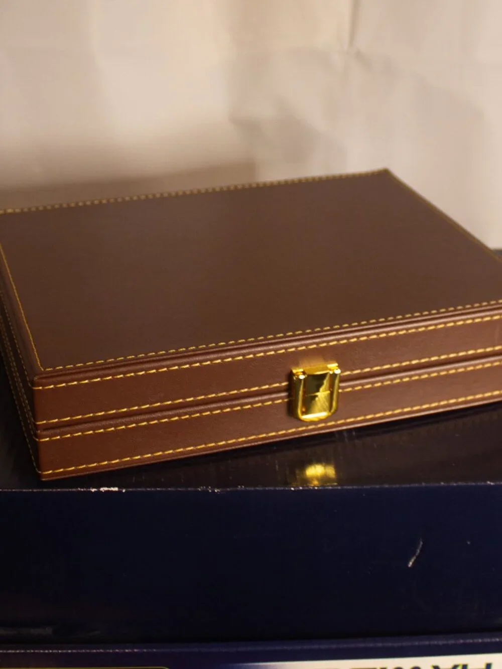 Italfama Backgammon Set – Leather Case – 14” Travel Size – Complete